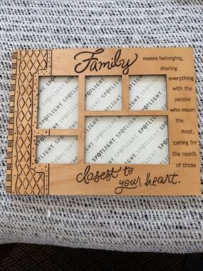 Family Collage Wood Picture Frame - Natural Brown - Unbranded